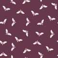 Night moth seamless pattern