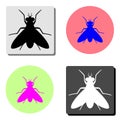 night moth. flat vector icon