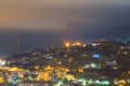 Night mountain city light landscape