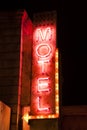 Night neon motel sign