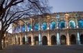 By night NÃimes (Nimes) roman Arena, France, Europe