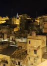 Night Ragusa town roofs view, Sicily, Italy Royalty Free Stock Photo