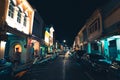 At night in the old town in Phuket