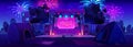Night outdoor music festival concert stage in park Royalty Free Stock Photo