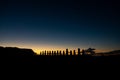 Night over Ahu Tongariki moai platform, Easter Island