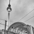 Night over Alexander Platz in Berlin, Germany Royalty Free Stock Photo