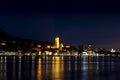 Night over Stein an der Donau. Krems an der Donau. Federal state of Lower Austria