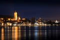 Night over Stein an der Donau. Krems an der Donau. Federal state of Lower Austria