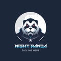 Night panda esport logo gaming Royalty Free Stock Photo