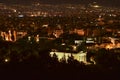 Night panorama of Athens from the Acropolis, Greece Royalty Free Stock Photo