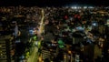 Night panorama of the city of Buenos Aires in South America, Argentina