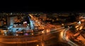 Night panorama of the city of Tolyatti with a view of the intersection of Revolutionary and Sverdlov streets