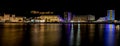 Night panorama of Golden Sands resort in Bulgaria Royalty Free Stock Photo