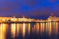 Night panorama of Helsinki, Finland Royalty Free Stock Photo