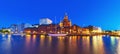 Night panorama of Helsinki, Finland