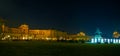 The night panorama of Hofburg Palace in Vienna, Austria