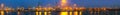 Night panorama of Industrial port Royalty Free Stock Photo