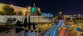 Night panorama of Jerusalem city Royalty Free Stock Photo