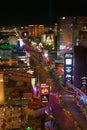 Night Panorama of Las Vegas Boulevard The Strip. Royalty Free Stock Photo