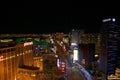 Night Panorama of Las Vegas Boulevard The Strip. Royalty Free Stock Photo