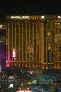 Night Panorama of Las Vegas Boulevard The Strip. Royalty Free Stock Photo