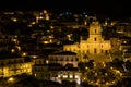 A night panorama of Modica, Sicily Royalty Free Stock Photo