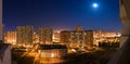 Night panorama of Moscow