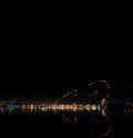 night panorama of the old town of Kotor Royalty Free Stock Photo