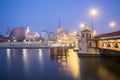 Night panorama of Old Town in Szczecin (Stettin) City