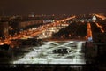 Night panorama overlooking Revolutionary Street and parks in the city center from the 23rd floor of the Vega Hotel.