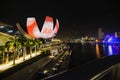 Night panorama of Singapore