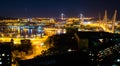 Night panorama of thecity of Vladivostok Royalty Free Stock Photo