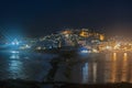 Night panorama to Naxos island, Greece