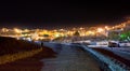 Night panorama of town Wadi Musa, Jordan