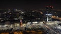 Night panorama of Warsaw