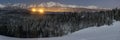 Night panorama of winter Tatra mountains