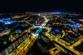 Night panorama of Wroclaw Royalty Free Stock Photo