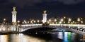 Night panoramic cityscape of Seine river and Paris, France, Europe. Seine is famous tourist destination with many landmarks. View Royalty Free Stock Photo