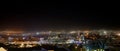 Night panoramic view on beach of the Red Sea in Eilat famous resort and recreation town in Israel and Aqaba cities - Jordan Royalty Free Stock Photo