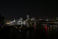 Night panoramic view of london tower bridge Royalty Free Stock Photo