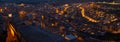 Night panormic view of the beautiful baroque town Modica in Sicily