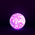 Night party. Disco ball background. Night dance party music. Shining party background. Vector illustration Royalty Free Stock Photo