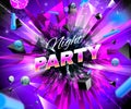 Night party event multicolored bright abstract banner Royalty Free Stock Photo