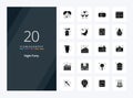 20 Night Party Solid Glyph icon for presentation Royalty Free Stock Photo