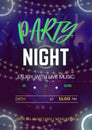 Night party template with mix dark background illustrator for invitation card Royalty Free Stock Photo