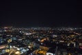 Night of Pattaya city from the height of bird flight. Royalty Free Stock Photo