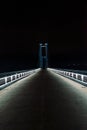 Night pedestrian bridge Royalty Free Stock Photo