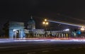 Night Petersburg. St. Petersburg in the winter. Russia. Kazanskiy Cathedral , long exposure at night Royalty Free Stock Photo