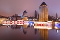 Night Petite France in Strasbourg, Alsace Royalty Free Stock Photo