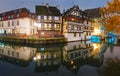 Night Petite France in Strasbourg, Alsace